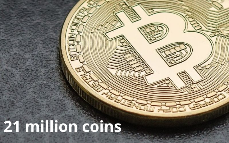 Bitcoin has a fixed maximum supply of 21 million coins