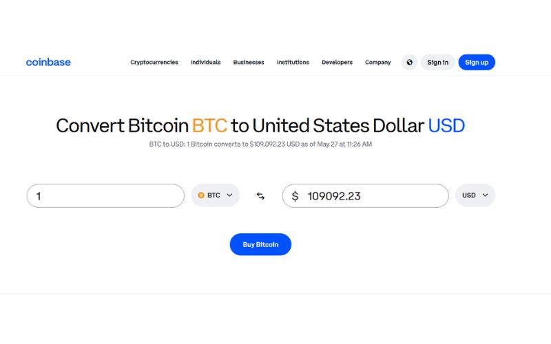 Price of 1 Bitcoin in US dollars