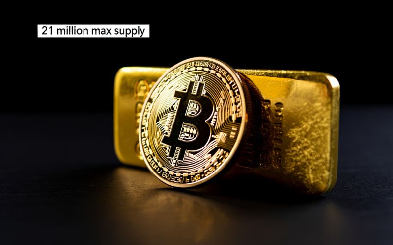 Bitcoin has a hard cap of 21 million coins