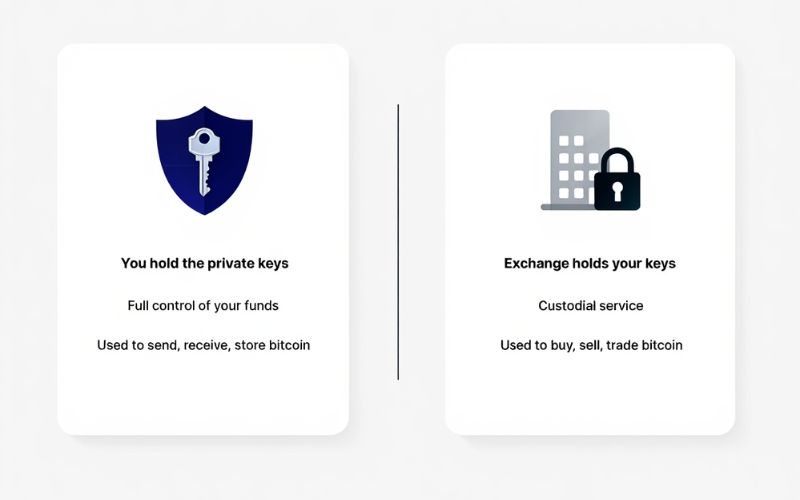 Bitcoin wallet vs bitcoin exchange account