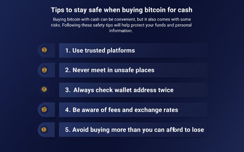 Tips to stay safe when buying bitcoin for cash