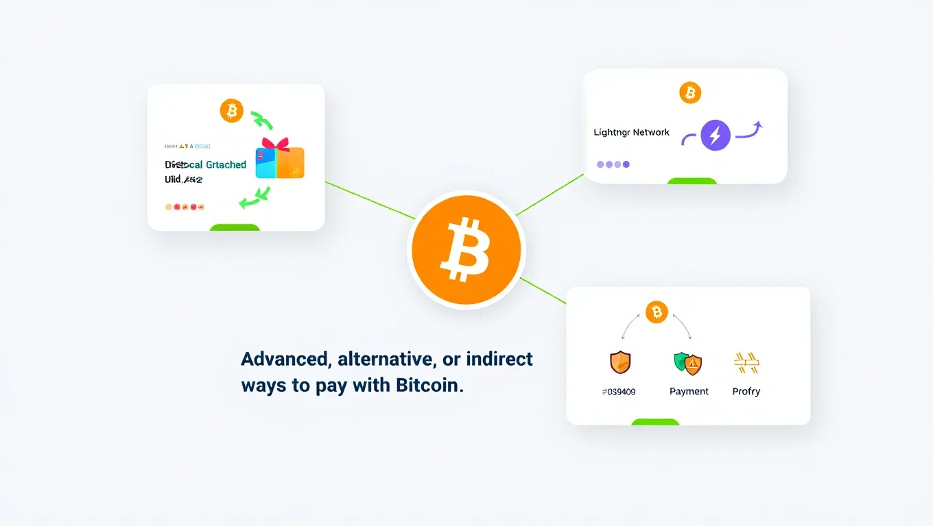 Advanced, alternative, or indirect ways to pay with Bitcoin