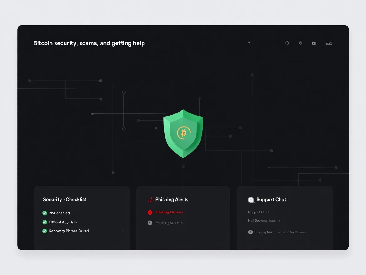 Bitcoin security, scams, and getting help