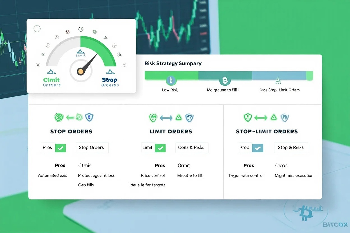 Compare the pros, cons, and risks of order types to choose the best strategy for price control, risk limits, and trade execution