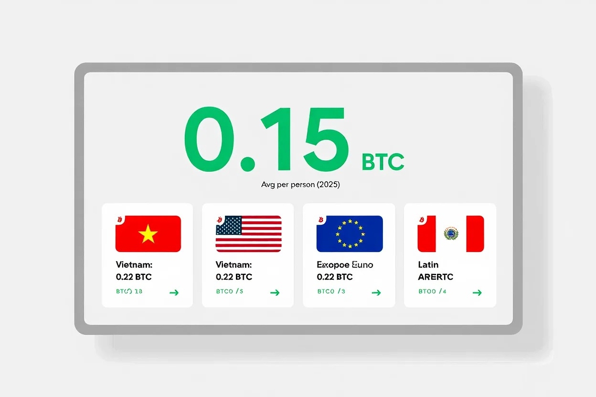 Discover how much Bitcoin the average person holds in 2025 with region-based comparisons and key stats