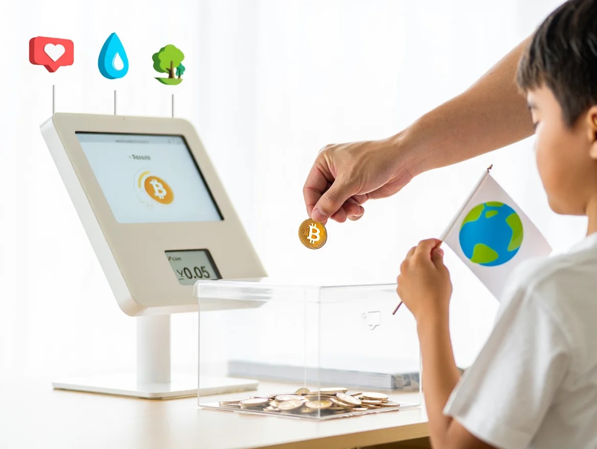 Donating & supporting causes with bitcoin give with global impact