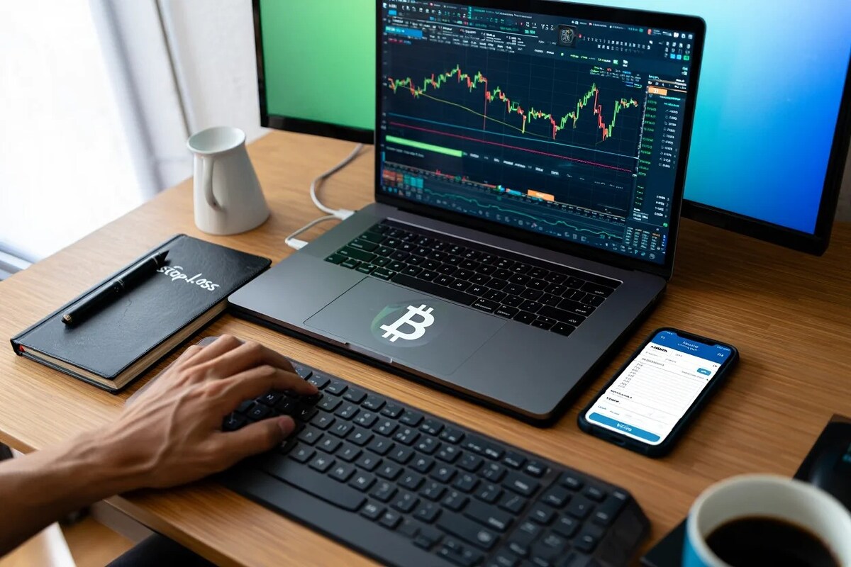Explaining crypto day trading rapid trades on volatile BTC charts