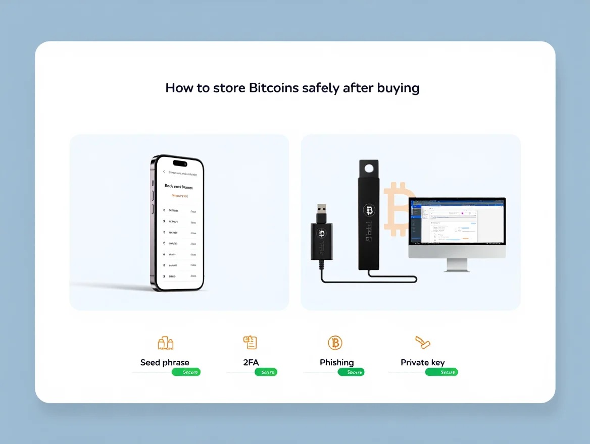 How to store Bitcoins safely after buying