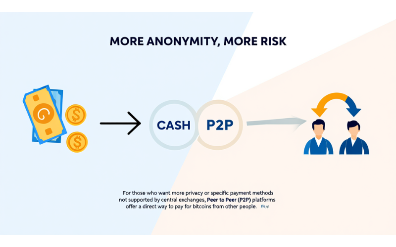 P2P platforms offer private Bitcoin buying but come with higher risk