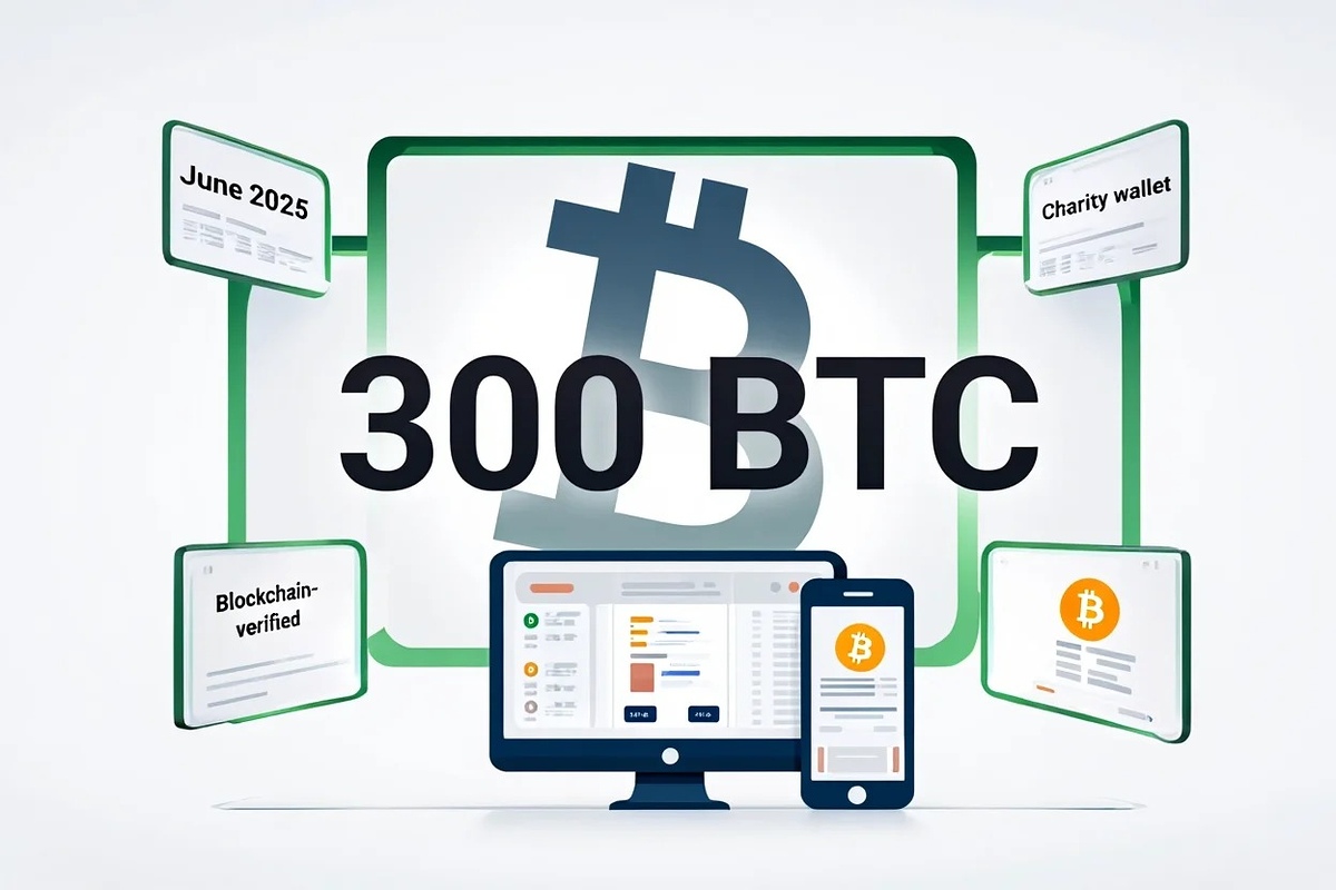 Ross Ulbrichts 300BTC June2025 donation tracked on blockchain