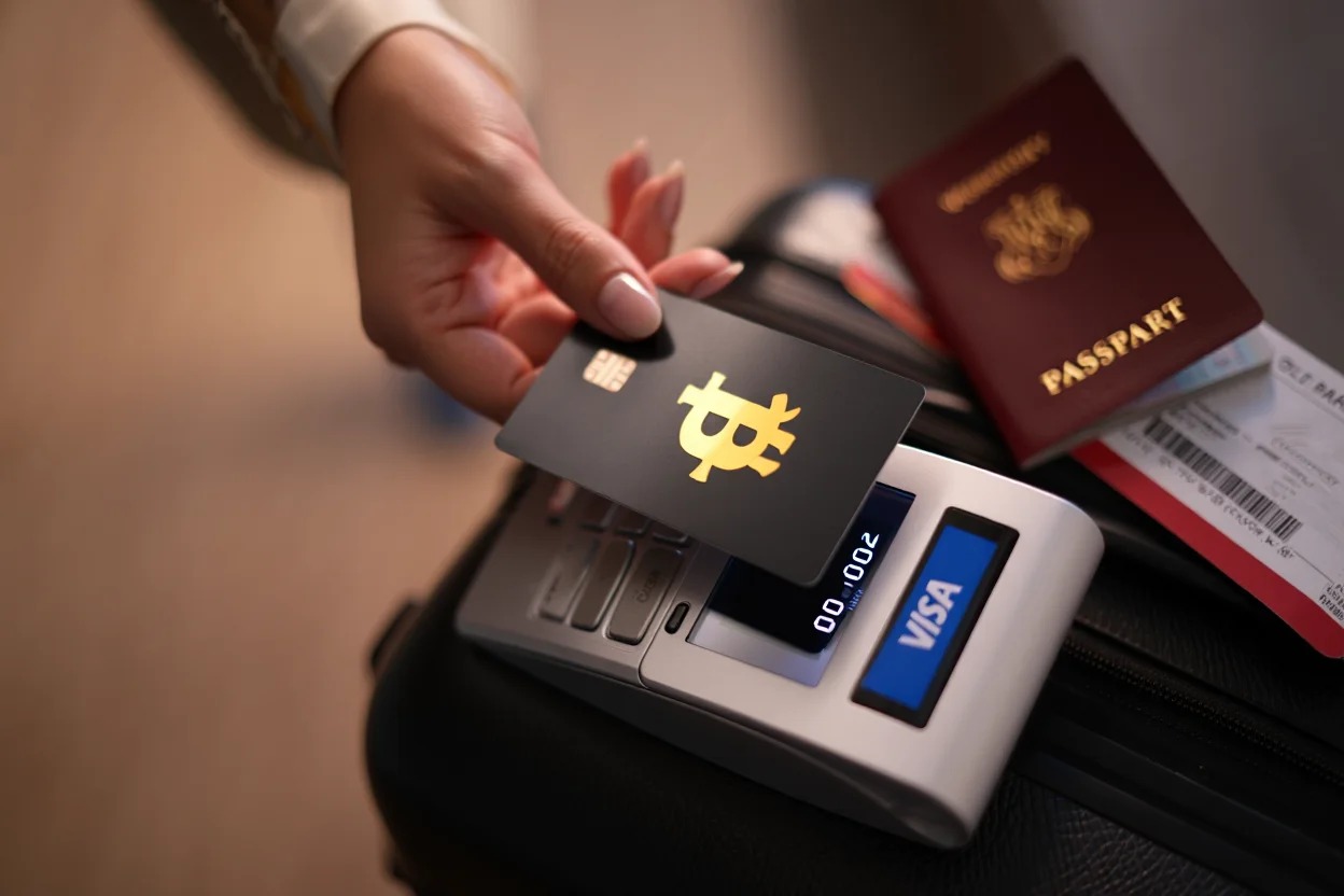 Using crypto debit cards how do you spend bitcoins anywhere Visa is accepted