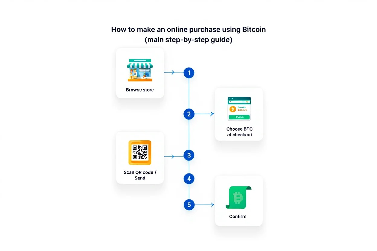 How to make an online purchase using Bitcoin (main step-by-step guide)