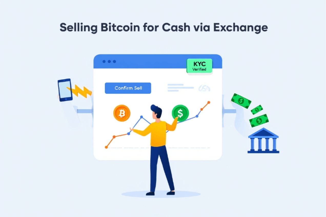 Sell Bitcoin via an exchange