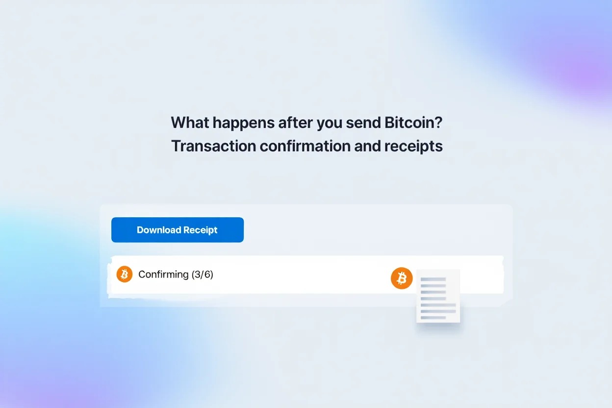 What happens after you send Bitcoin? Transaction confirmation and receipts