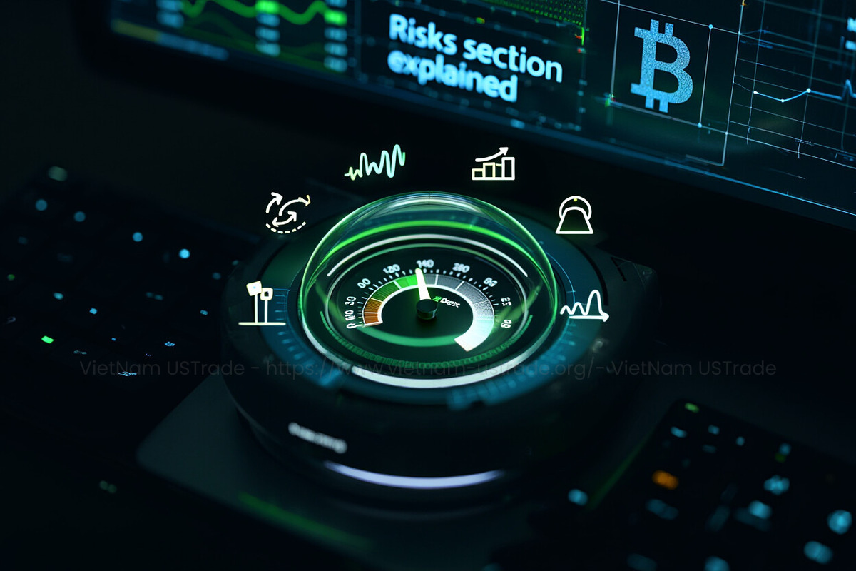 A futuristic dial metaphor showing how TradingView risk metrics guide smarter trading choices
